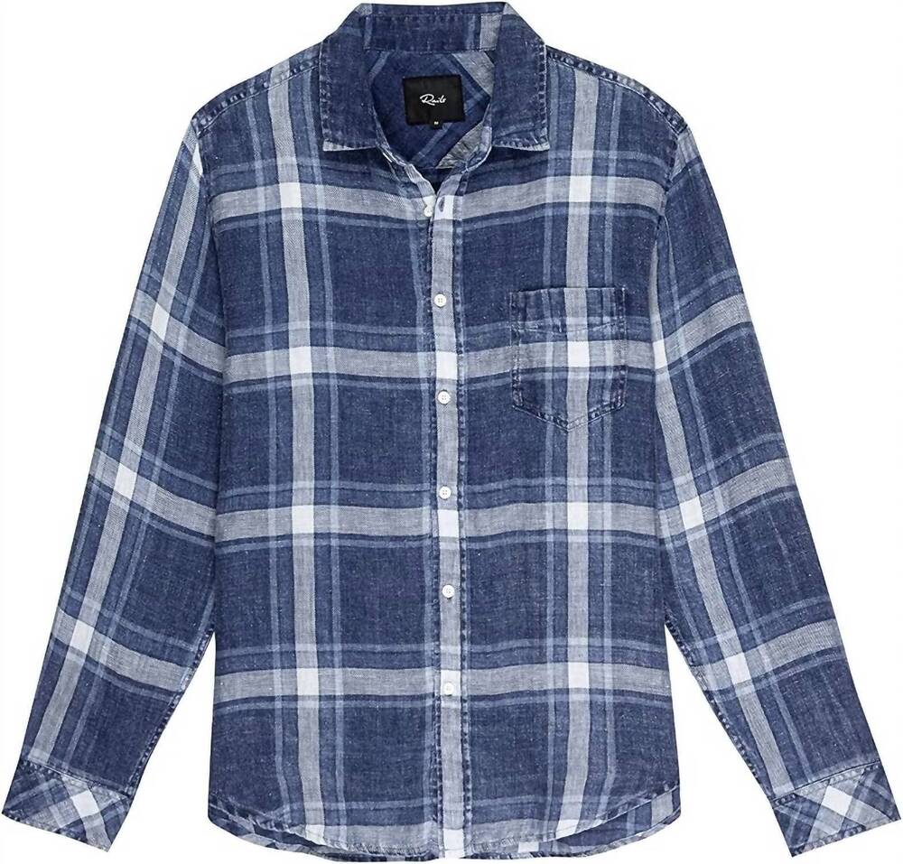 NEW RAILS men's havana shirt in indigo glen